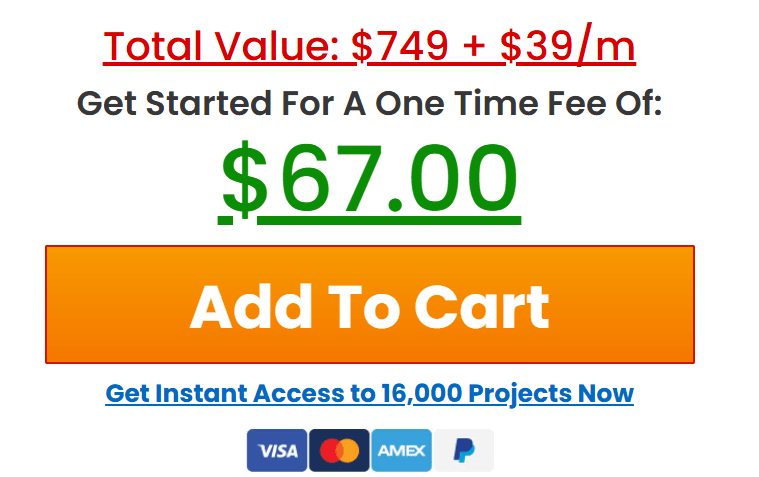 Buy TedsWoodworking now – one-time $67 lifetime access button